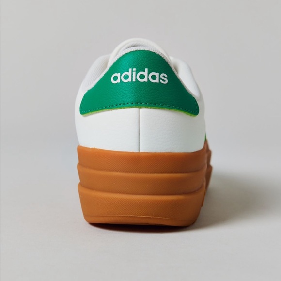 adidas White and Green Sneakers with Brown Sole - Picture 4 of 6